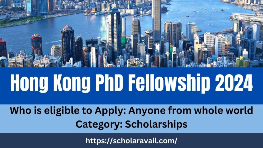 hong kong phd scholarship 2024